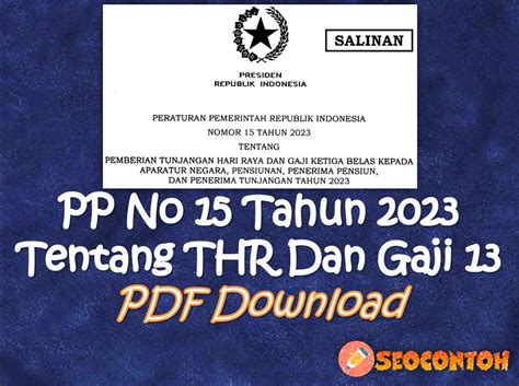 peraturan thr 2023 pdf